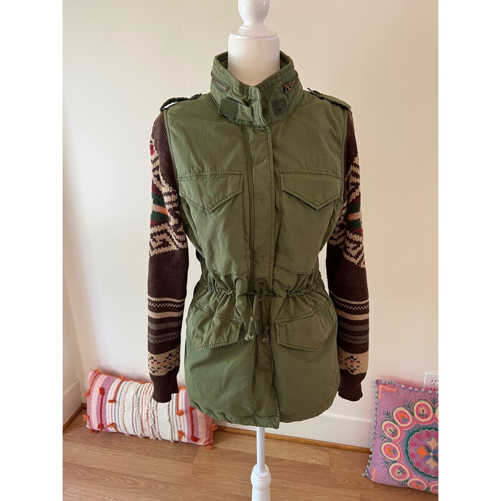 Denim & Supply Ralph Lauren Utility Jacket Womens Small Green Military Indie